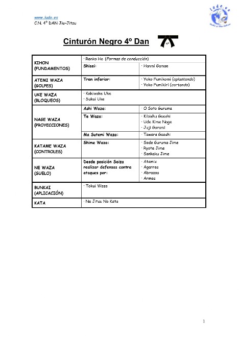 negro 4º dan
